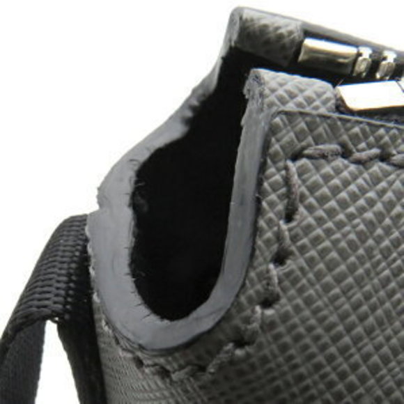 PRADA Shoulder Bag Triangle Saffiano Leather MARMO Plate - Picture 5 of 8